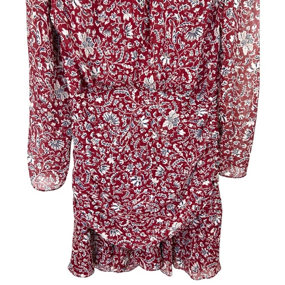 VERONICA BEARD, Women’s ‘Rosalia’ Silk Mini Dress in ‘Cranberry’ - Red, Size 4 - Picture 4 of 16